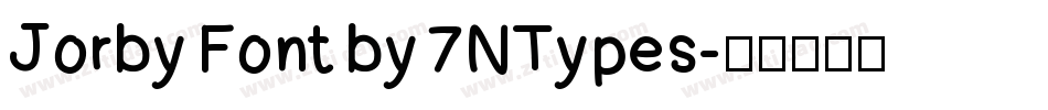 Jorby Font by 7NTypes字体转换